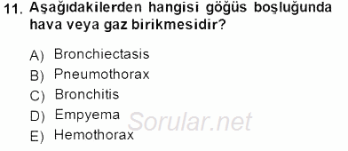 Tıbbi Terminoloji 2014 - 2015 Ara Sınavı 11.Soru