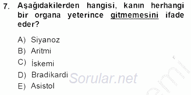 Tıbbi Terminoloji 2014 - 2015 Ara Sınavı 7.Soru