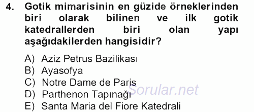 Görsel Kültür 2012 - 2013 Ara Sınavı 4.Soru