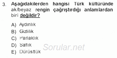 Türk Dili 1 2012 - 2013 Tek Ders Sınavı 3.Soru
