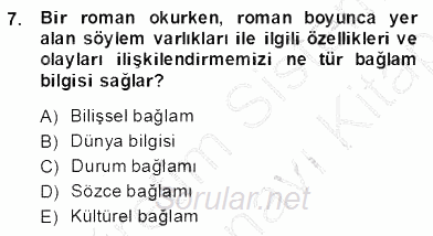Genel Dilbilim 2 2013 - 2014 Dönem Sonu Sınavı 7.Soru