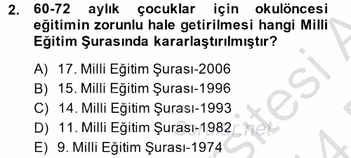 Türk Eğitim Tarihi 2013 - 2014 Dönem Sonu Sınavı 2.Soru