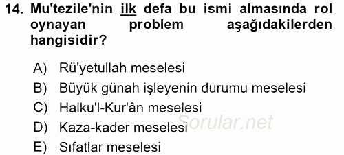 Kelam'A Giriş 2015 - 2016 Ara Sınavı 14.Soru