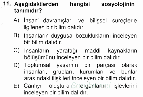 Spor Bilimlerine Giriş 2012 - 2013 Ara Sınavı 11.Soru