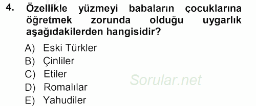 Spor Bilimlerine Giriş 2012 - 2013 Ara Sınavı 4.Soru