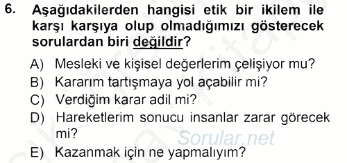 Spor Bilimlerine Giriş 2012 - 2013 Ara Sınavı 6.Soru