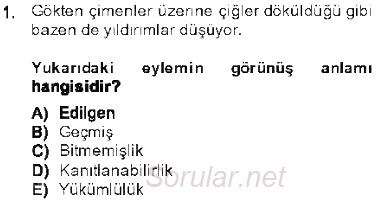 Genel Dilbilim 1 2013 - 2014 Dönem Sonu Sınavı 1.Soru