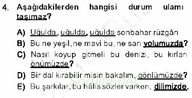 Genel Dilbilim 1 2013 - 2014 Dönem Sonu Sınavı 4.Soru