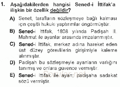 Türk Anayasa Hukuku 2012 - 2013 Tek Ders Sınavı 1.Soru