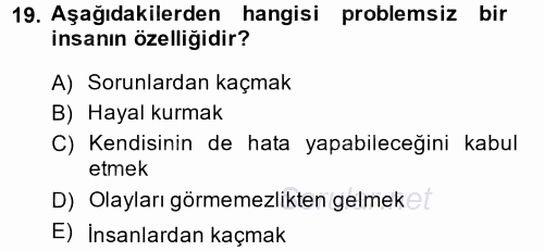 Yönetici Asistanlığı 2013 - 2014 Ara Sınavı 19.Soru