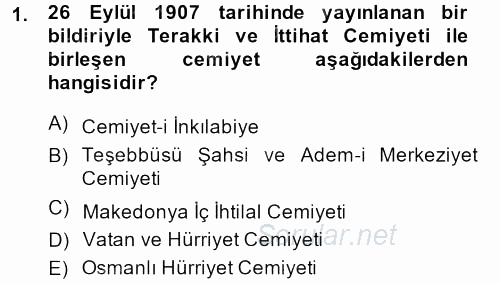 Türkiye Cumhuriyeti İktisat Tarihi 2013 - 2014 Ara Sınavı 1.Soru