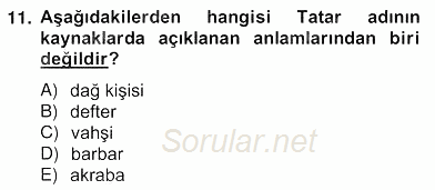 Çağdaş Türk Yazı Dilleri 2 2012 - 2013 Ara Sınavı 11.Soru