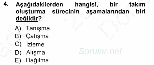 Yönetici Asistanlığı 2012 - 2013 Dönem Sonu Sınavı 4.Soru
