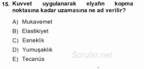 Temel Zootekni 2014 - 2015 Ara Sınavı 15.Soru