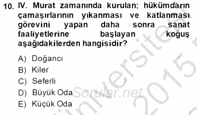 XIX. Yüzyıl Türk Edebiyatı 2014 - 2015 Ara Sınavı 10.Soru