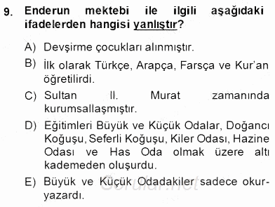 XIX. Yüzyıl Türk Edebiyatı 2014 - 2015 Ara Sınavı 9.Soru
