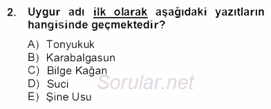 Çağdaş Türk Yazı Dilleri 2 2012 - 2013 Dönem Sonu Sınavı 2.Soru