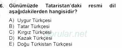 Çağdaş Türk Yazı Dilleri 2 2012 - 2013 Dönem Sonu Sınavı 6.Soru