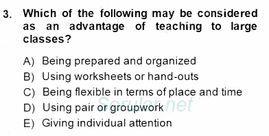 Özel Öğretim Yöntemleri 2014 - 2015 Dönem Sonu Sınavı 3.Soru
