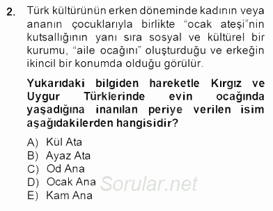 Türk Edebiyatının Mitolojik Kaynakları 2014 - 2015 Dönem Sonu Sınavı 2.Soru