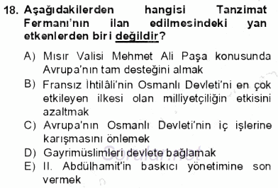 Yeni Türk Edebiyatına Giriş 1 2013 - 2014 Ara Sınavı 18.Soru
