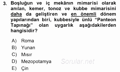 Görsel Kültür 2015 - 2016 Ara Sınavı 3.Soru