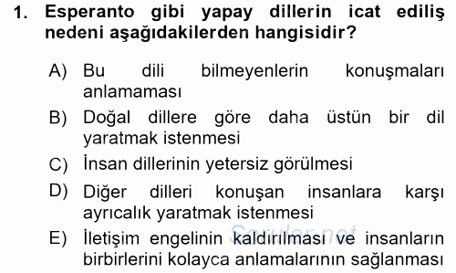 Türk Dili 1 2015 - 2016 Ara Sınavı 1.Soru