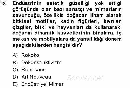 Görsel Kültür 2014 - 2015 Ara Sınavı 3.Soru