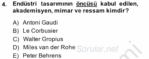 Görsel Kültür 2014 - 2015 Ara Sınavı 4.Soru