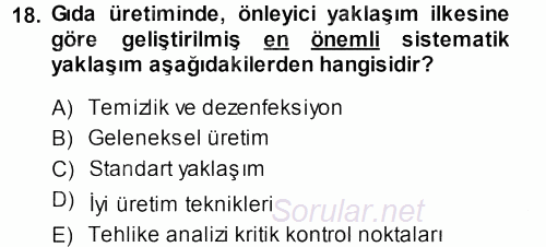 Temel Zootekni 2013 - 2014 Dönem Sonu Sınavı 18.Soru