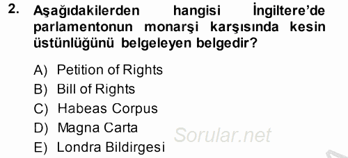 İnsan Hakları Ve Kamu Özgürlükleri 2013 - 2014 Ara Sınavı 2.Soru