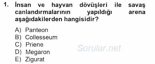 Görsel Kültür 2012 - 2013 Dönem Sonu Sınavı 1.Soru