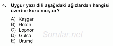 Çağdaş Türk Yazı Dilleri 2 2013 - 2014 Ara Sınavı 4.Soru