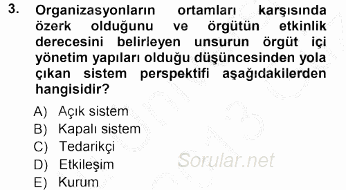 Halkla İlişkiler Yönetimi 2012 - 2013 Ara Sınavı 3.Soru