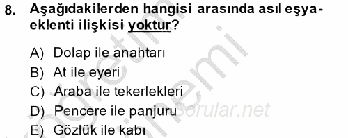 Medeni Hukuk 2 2013 - 2014 Ara Sınavı 8.Soru