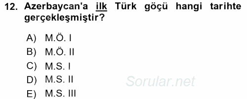 Çağdaş Türk Yazı Dilleri 1 2015 - 2016 Ara Sınavı 12.Soru