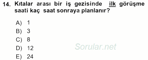 Yönetici Asistanlığı 2015 - 2016 Ara Sınavı 14.Soru