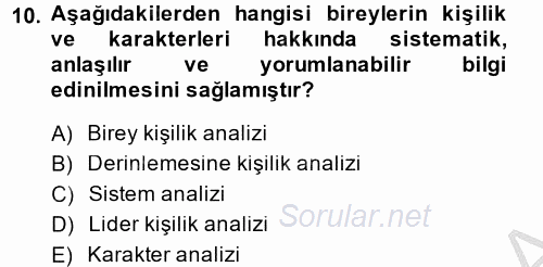 Diş Politika Analizi 2013 - 2014 Ara Sınavı 10.Soru