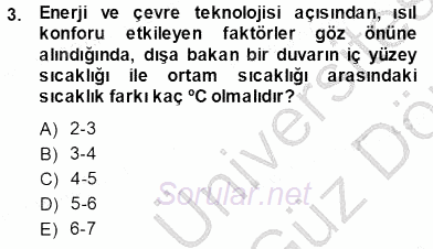 Enerji Analizi 2013 - 2014 Ara Sınavı 3.Soru