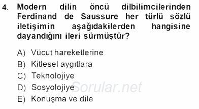 Sözlü ve Sözsüz İletişim 2014 - 2015 Ara Sınavı 4.Soru