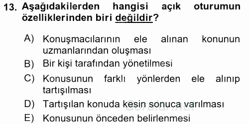 Türk Dili 2 2015 - 2016 Dönem Sonu Sınavı 13.Soru