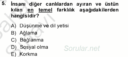 Türk Dili 2 2013 - 2014 Ara Sınavı 5.Soru