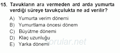 Temel Zootekni 2012 - 2013 Ara Sınavı 15.Soru