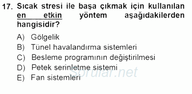Temel Zootekni 2012 - 2013 Ara Sınavı 17.Soru