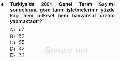 Temel Zootekni 2012 - 2013 Ara Sınavı 4.Soru