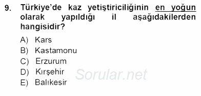 Temel Zootekni 2012 - 2013 Ara Sınavı 9.Soru