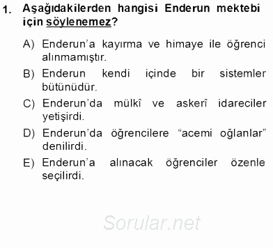 XIX. Yüzyıl Türk Edebiyatı 2012 - 2013 Dönem Sonu Sınavı 1.Soru