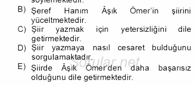 XIX. Yüzyıl Türk Edebiyatı 2012 - 2013 Dönem Sonu Sınavı 8.Soru