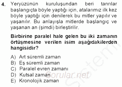 Türk Edebiyatının Mitolojik Kaynakları 2014 - 2015 Ara Sınavı 4.Soru