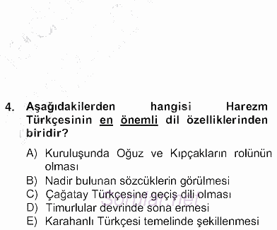 Türk Edebiyatının Mitolojik Kaynakları 2012 - 2013 Ara Sınavı 12.Soru